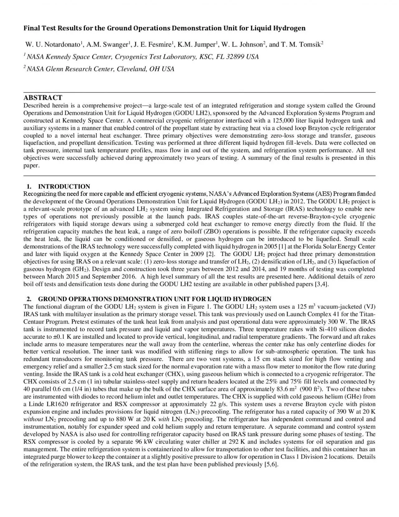 PDF-Final Test Results for the Ground Operations Demonstration Unit for Li