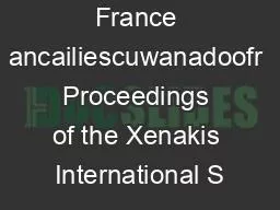 PDF-France ancailiescuwanadoofr Proceedings of the Xenakis International S