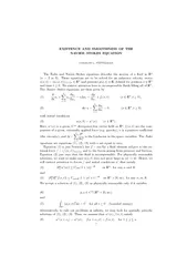 EXISTENCE AND SMOOTHNESS OF THE NAVIERSTOKES EQUATION