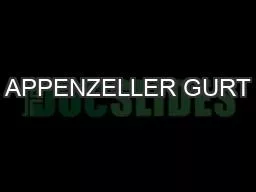 APPENZELLER GURT