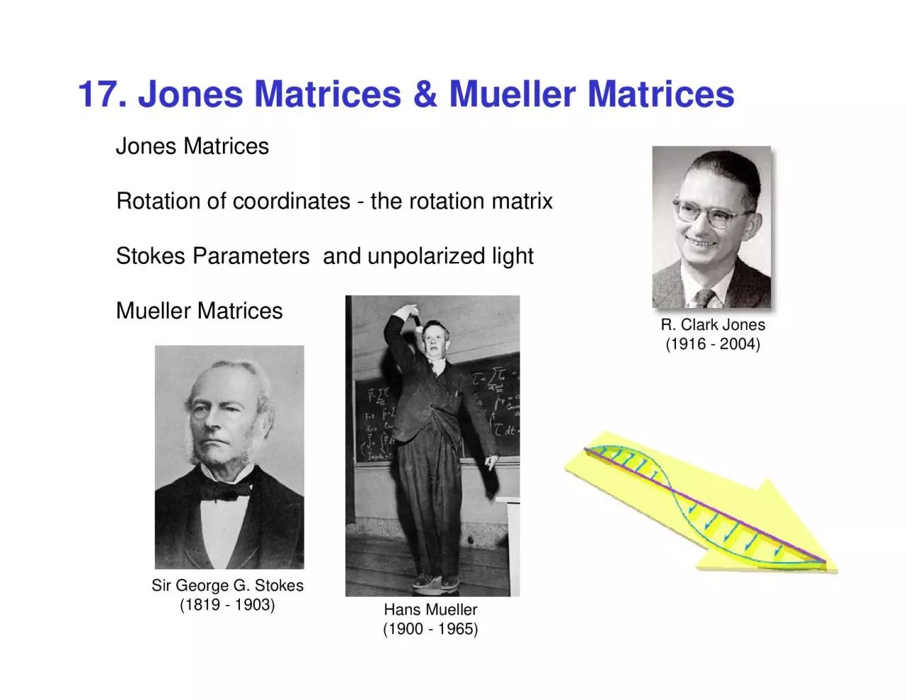 PDF-17 Jones Matrices Mueller Matrices