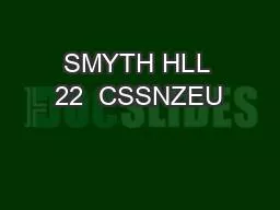 SMYTH HLL 22  CSSNZEU