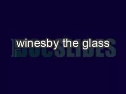 winesby the glass