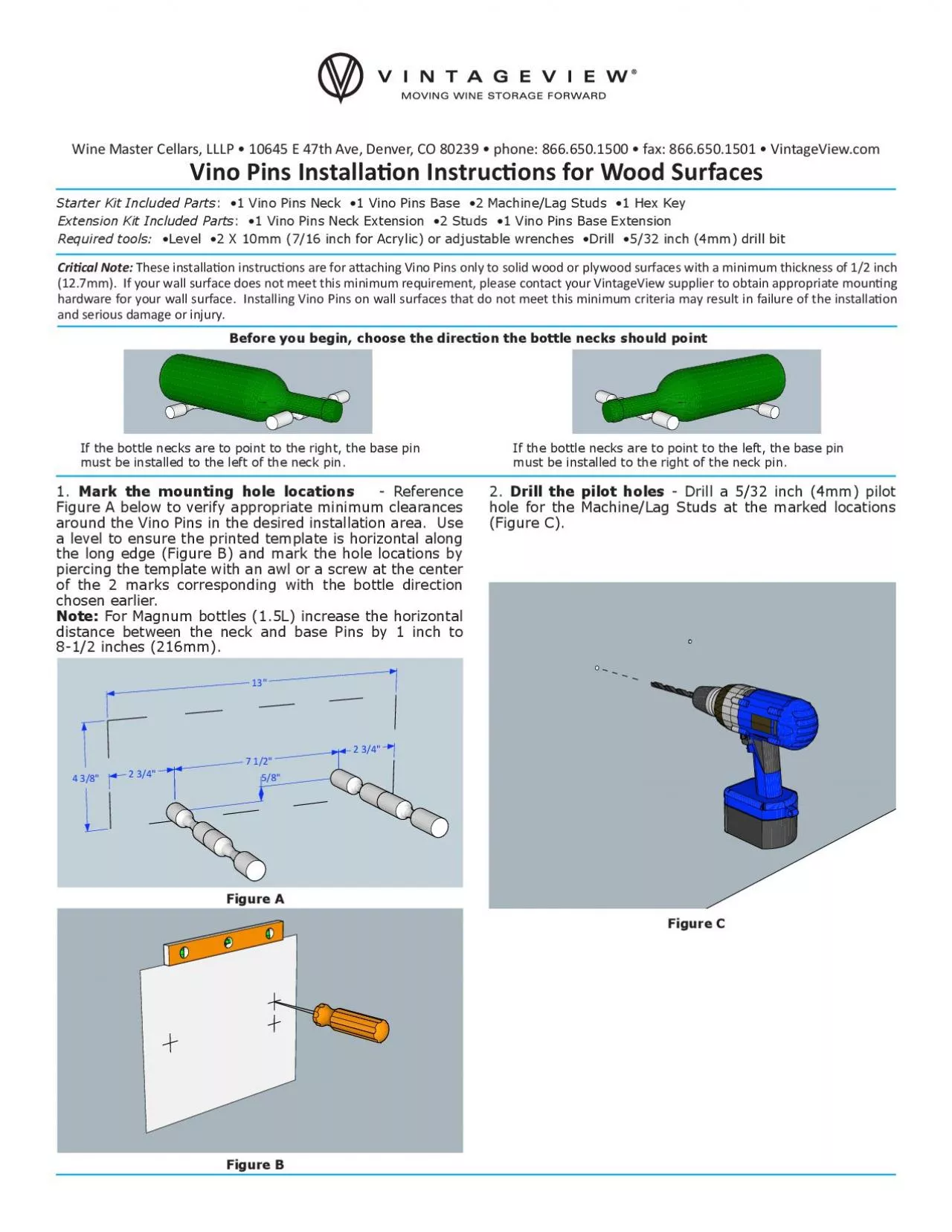 PDF-Vino Pins Installax00740069on Instrucx00740069ons for Wood Surfaces