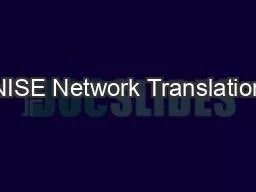 PDF-NISE Network Translation