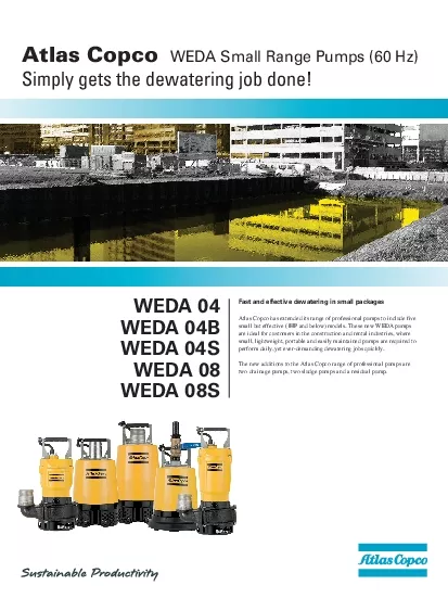 WEDA Small Range Pumps 60 Hz