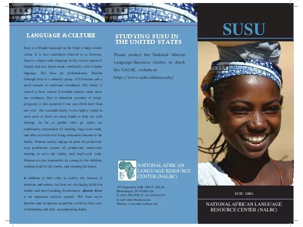 STUDYING SUSU IN   THE UNITED STATES