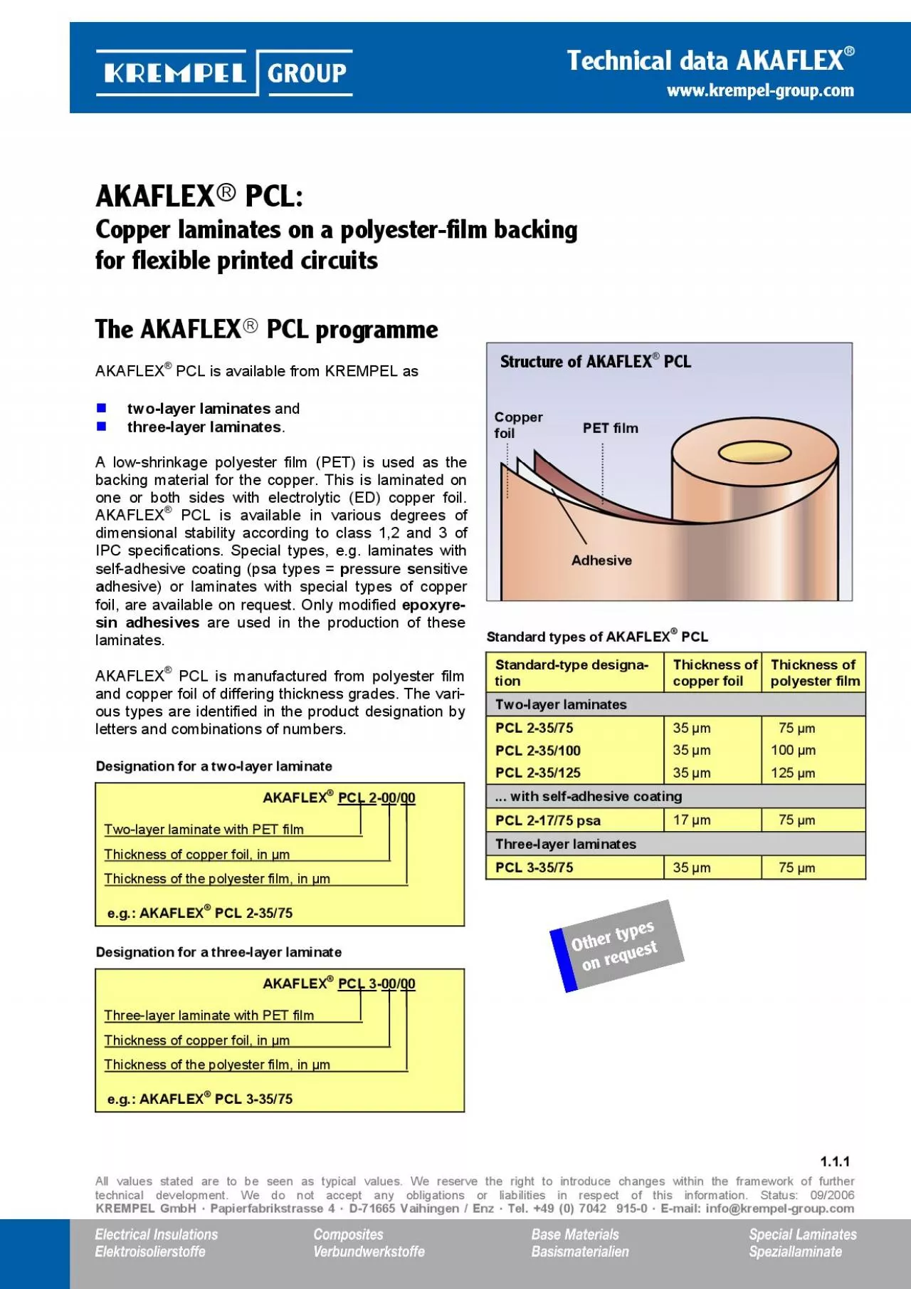 PDF-twolayer laminates threelayer laminatesA lowshrinkage polyester fil