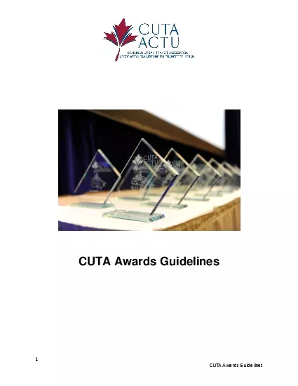 1 CUTA Awards Guidelines