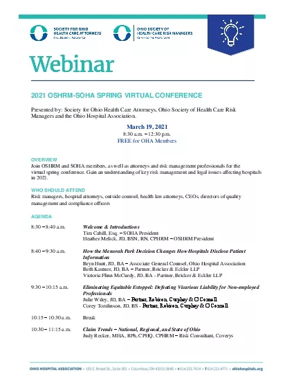 SPRING VIRTUAL CONFERENCE