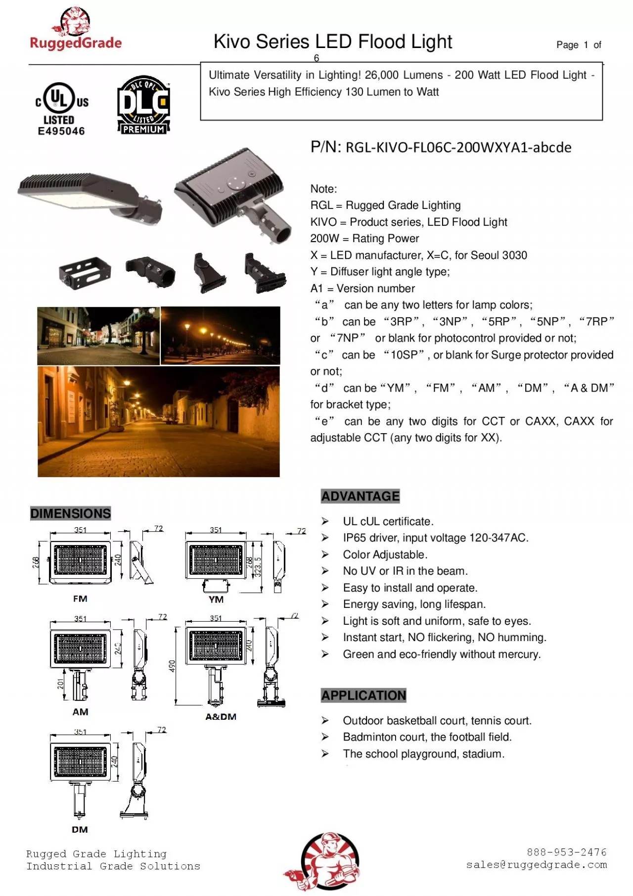 PDF-Kivo Series LED Flood Light