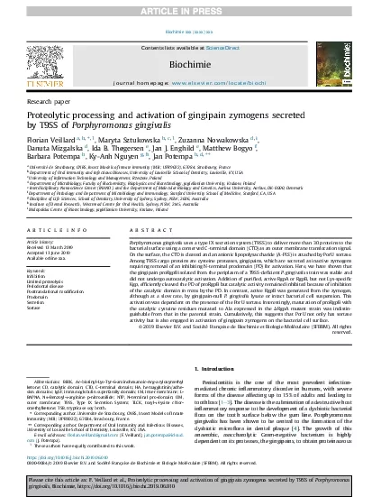 ResearchpaperProteolyticprocessingandactivationofgingipainzymogenssecr