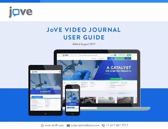 JOVE VIDEO JOURNALUSER GUIDE