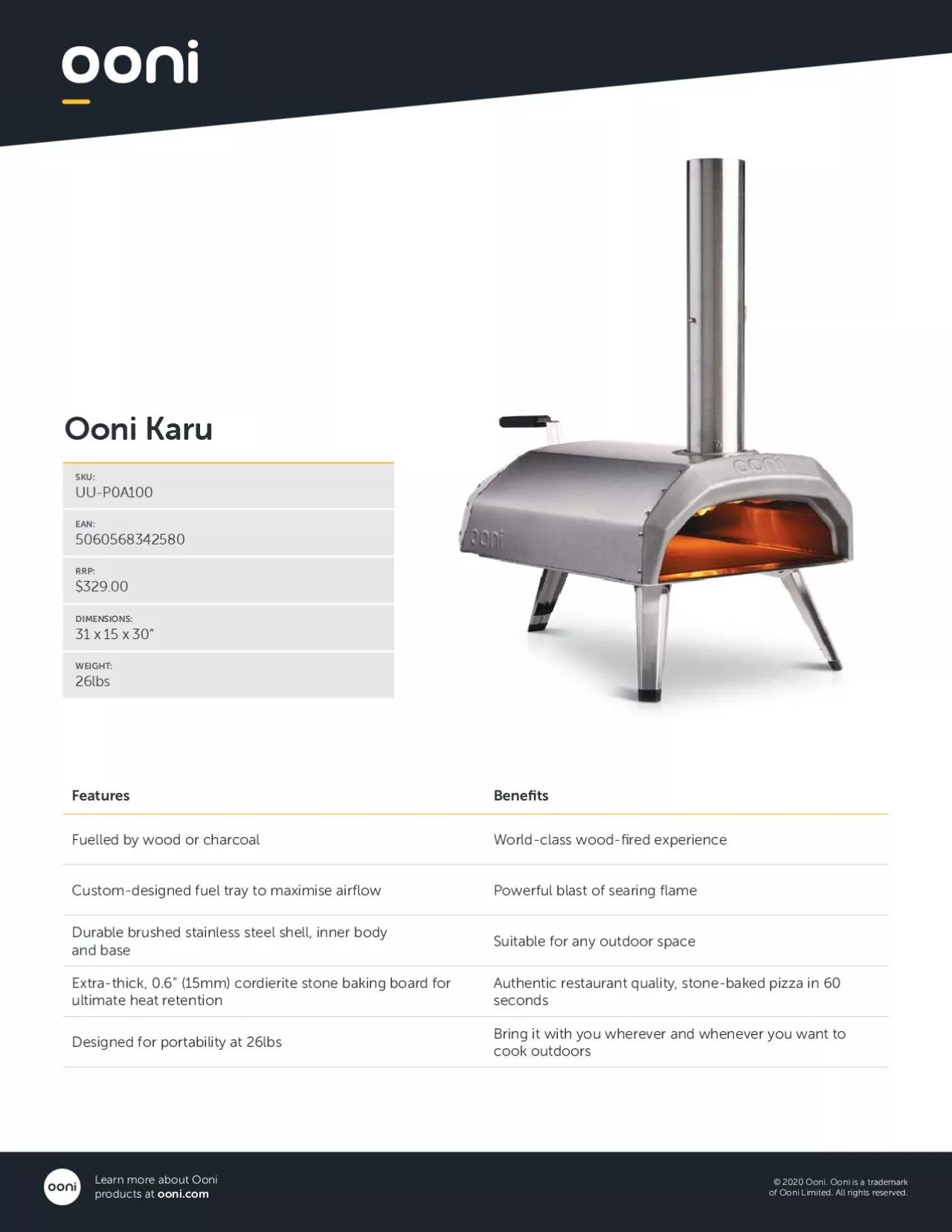 PDF-Learn more about Ooni products at 2020 Ooni Ooni is a trademark of