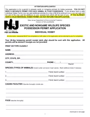 ATTENTION APPLICANTS This application is for a permit
