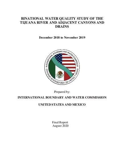 x0000x0000  xMCIxD 0 xMCIxD 0 BINATIONAL WATER QUALITY STUDY OF THE