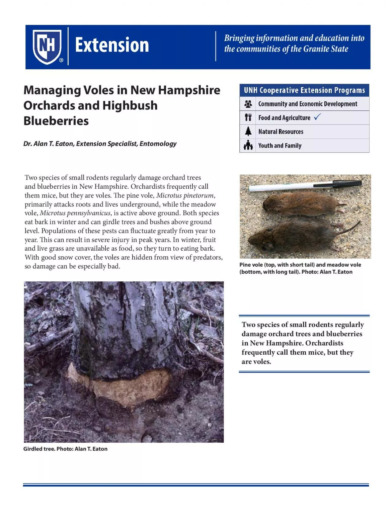 PDF-Managing Voles in New Hampshire