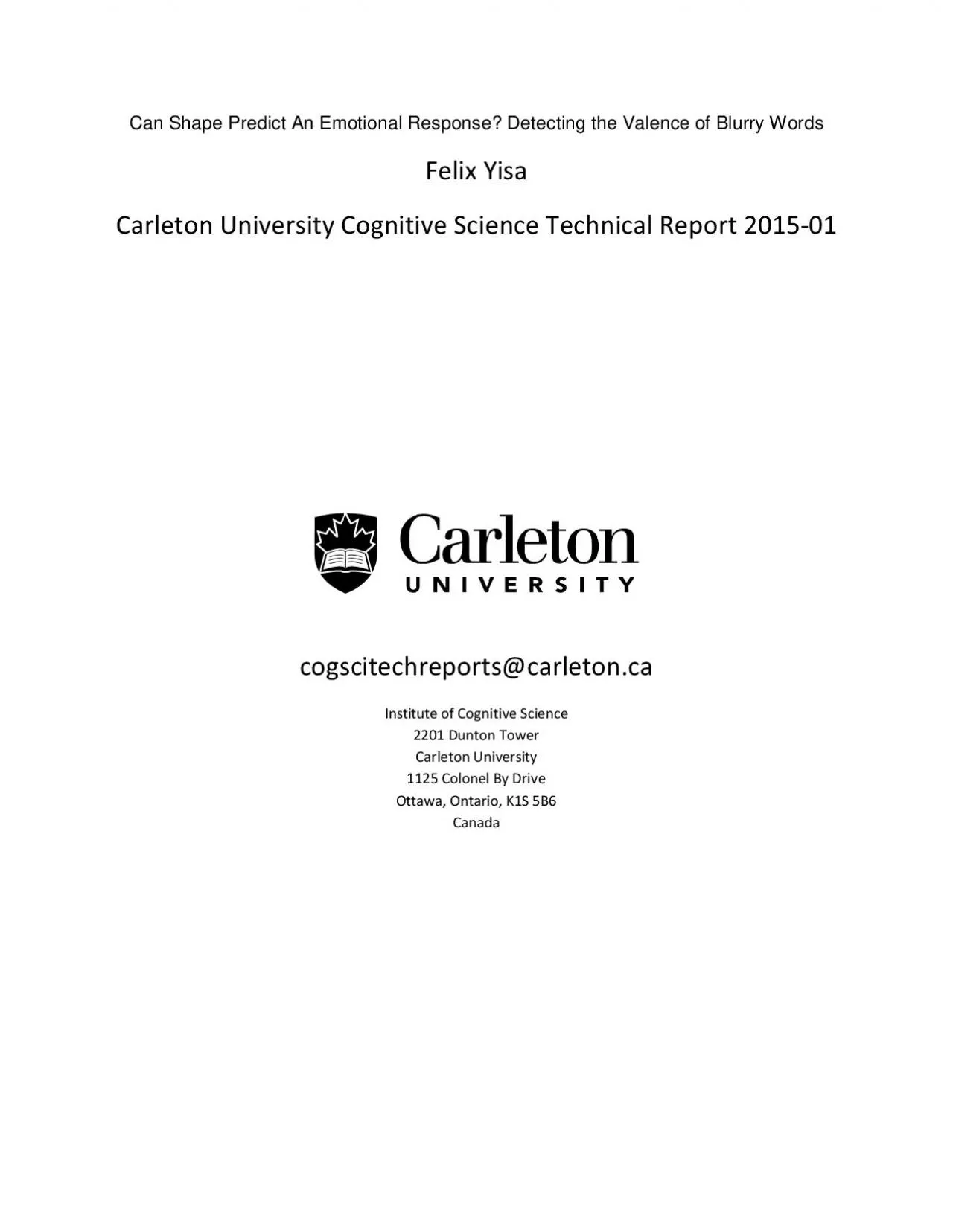 PDF-Can Shape Predict An Emotional Response Detecting the Valence of Blurr