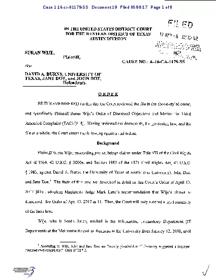 Case 116cv01179SS   Document 19   Filed 050817   Page 1 of 8