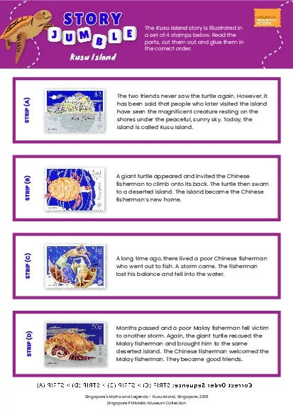 PDF-The Kusu Island story is illustrated in a set of 4 stamps below Read t