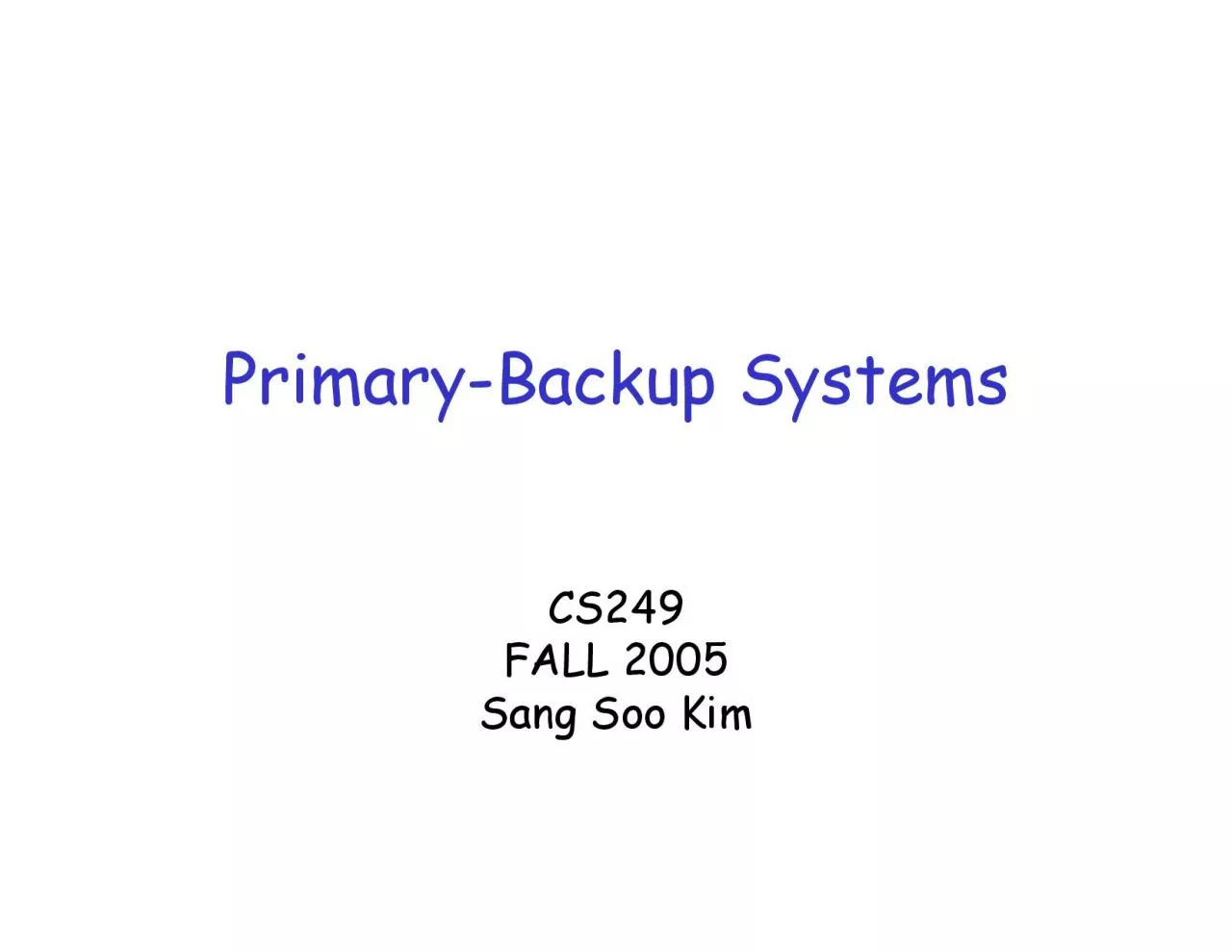 PDF-PrimaryBackup Systems