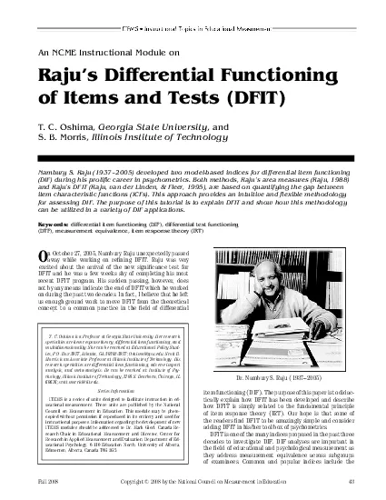 PDF-AnNCMEInstructionalModuleonRajusDifferentialFunctioningofItemsandTests