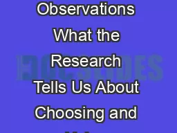 Part  of a  Part Series A Practitioners Guide to Conducting Classroom Observations What the Research Tells Us About Choosing and Using Observational Systems to Assess and Improve Teacher Effectiveness