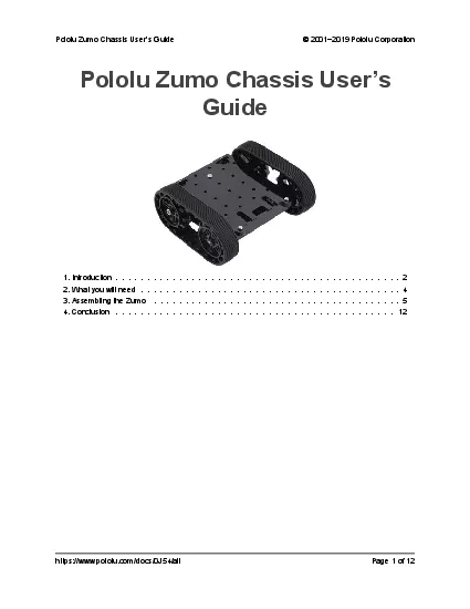 Pololu Zumo Chassis User