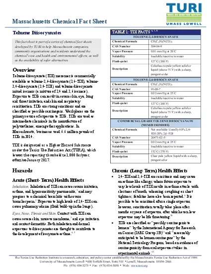 The Toxics Use Reduction Institute is a research education and policy