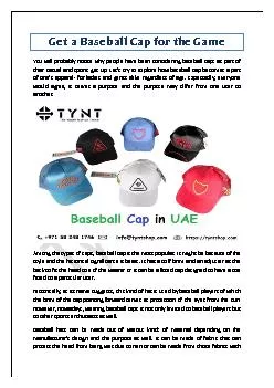 Get a Baseball Cap for the Game
