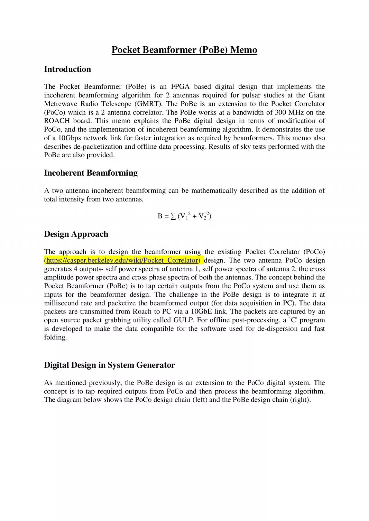 PDF-Pocket Beamformer PoBe Memo