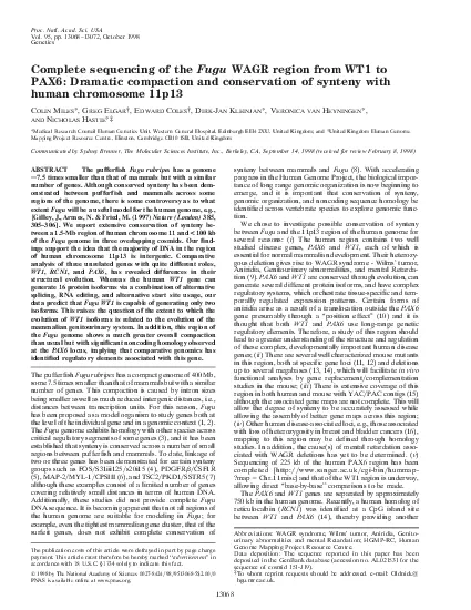 ProcNatlAcadSciUSAVol95pp1306813072October1998CompletesequencingoftheW