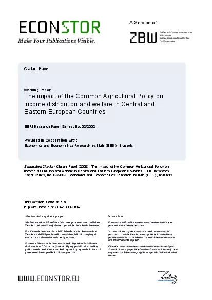 distribution and welfare in Central and Eastern European Countries Pav