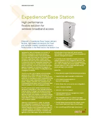 Expedience Base Station SPECIFICATION SHEET through ei