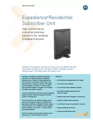 Expedience Residential Subscriber Unit SPECIFICATION S