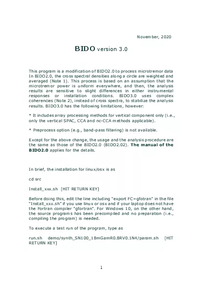 usage and the analysis procedure are the same as those of the BIDO20 B