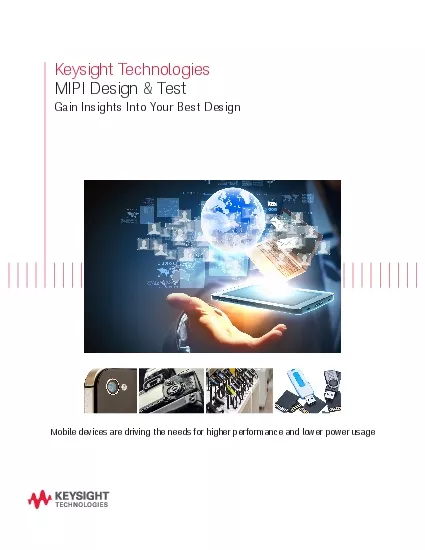 Keysight Technologies MIPI Design  Test