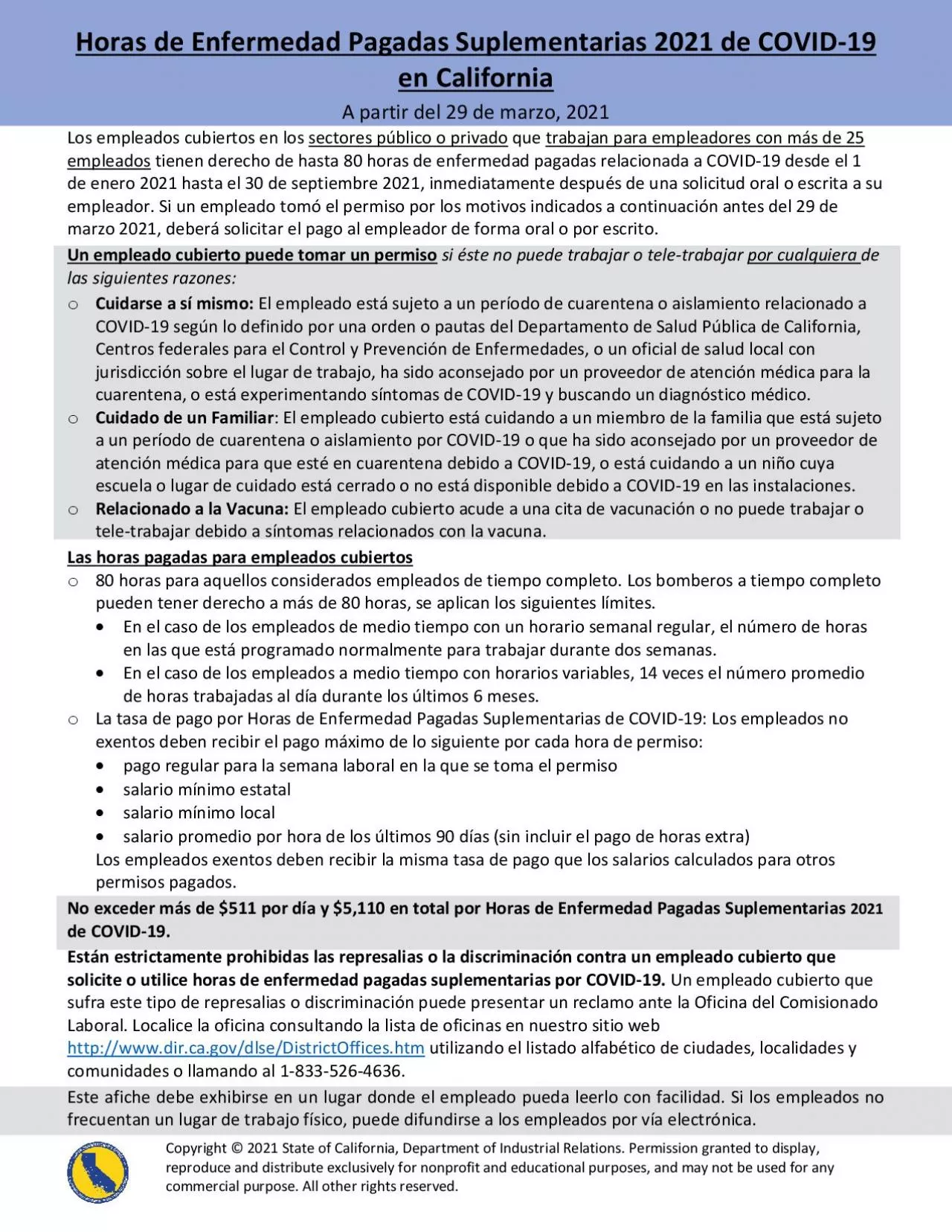 PDF-Horas de Enferad Pagadas Suplementarias 2021 de COVID19 en California