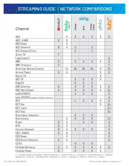 PDF-Streaming Guide Network Comparisons 1