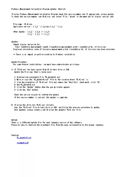 Flatness Measurement Calculation Program updates English