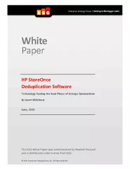 White Paper HP StoreOnce Deduplication Software Techno