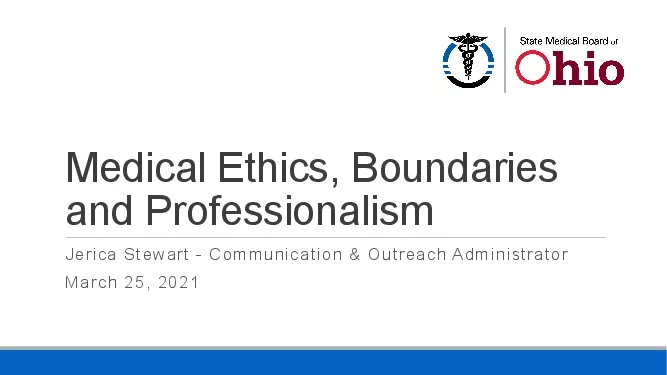 PDF-Medical Ethics Boundaries and ProfessionalismJerica Stewart Communicat