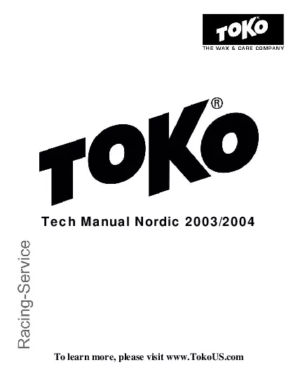 Tech Manual Nordic 20032004