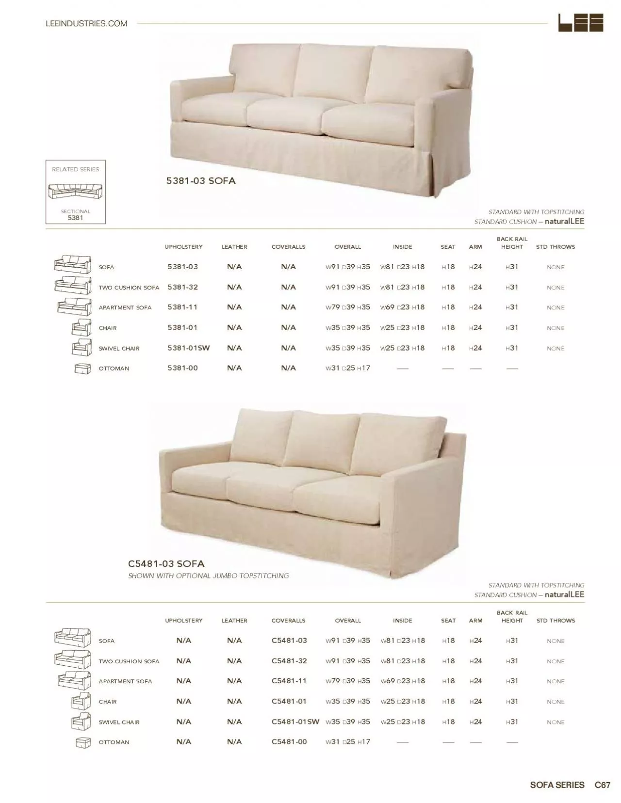 PDF-C67SOFA SERIESLEEINDUSTRIESCOM