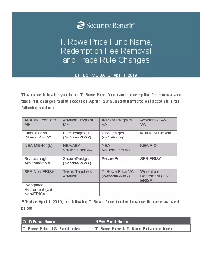 T Rowe Price Fund Name