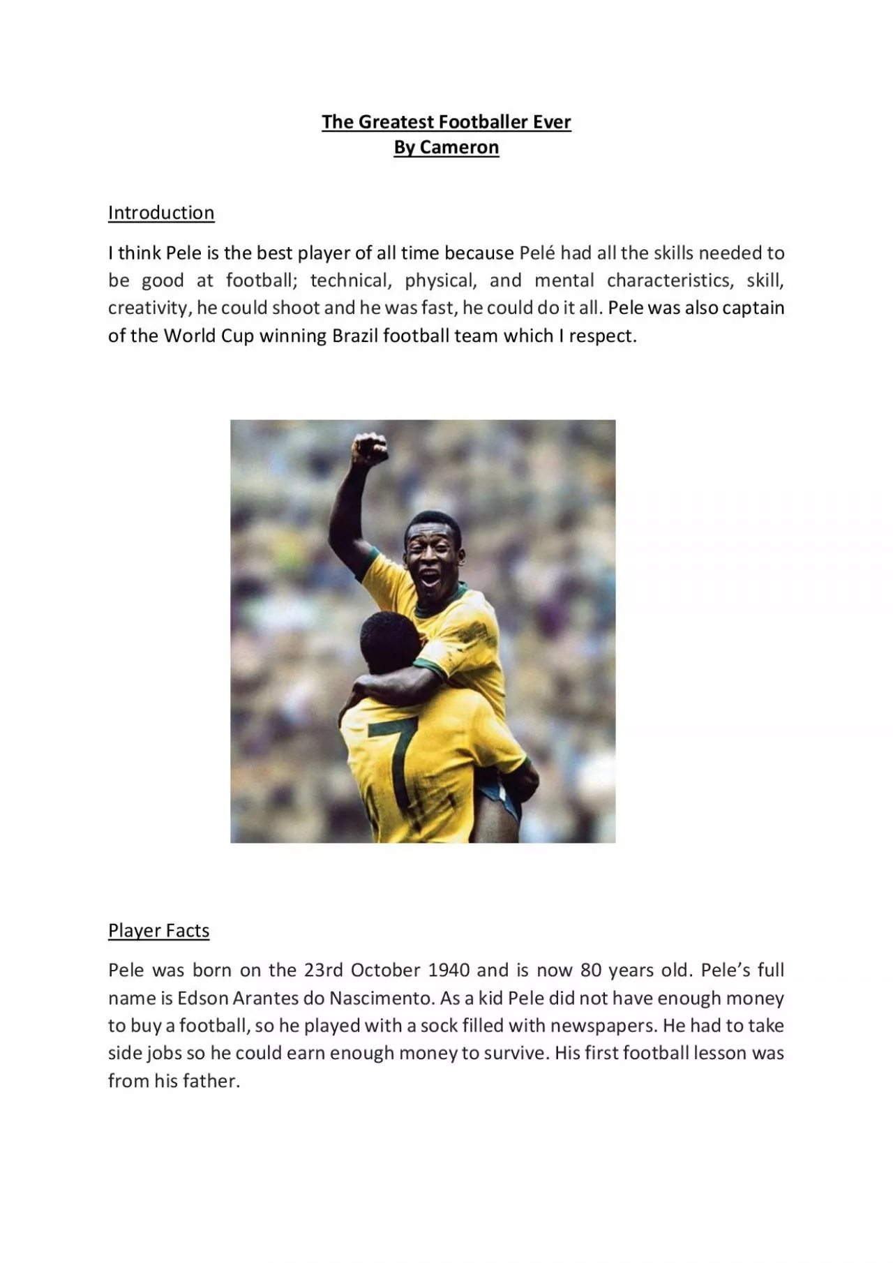 PDF-The Greatest Footballer Ever