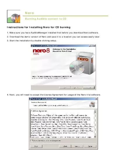 Instructions for Installing Nero for CD burning 1 Make sure you have A