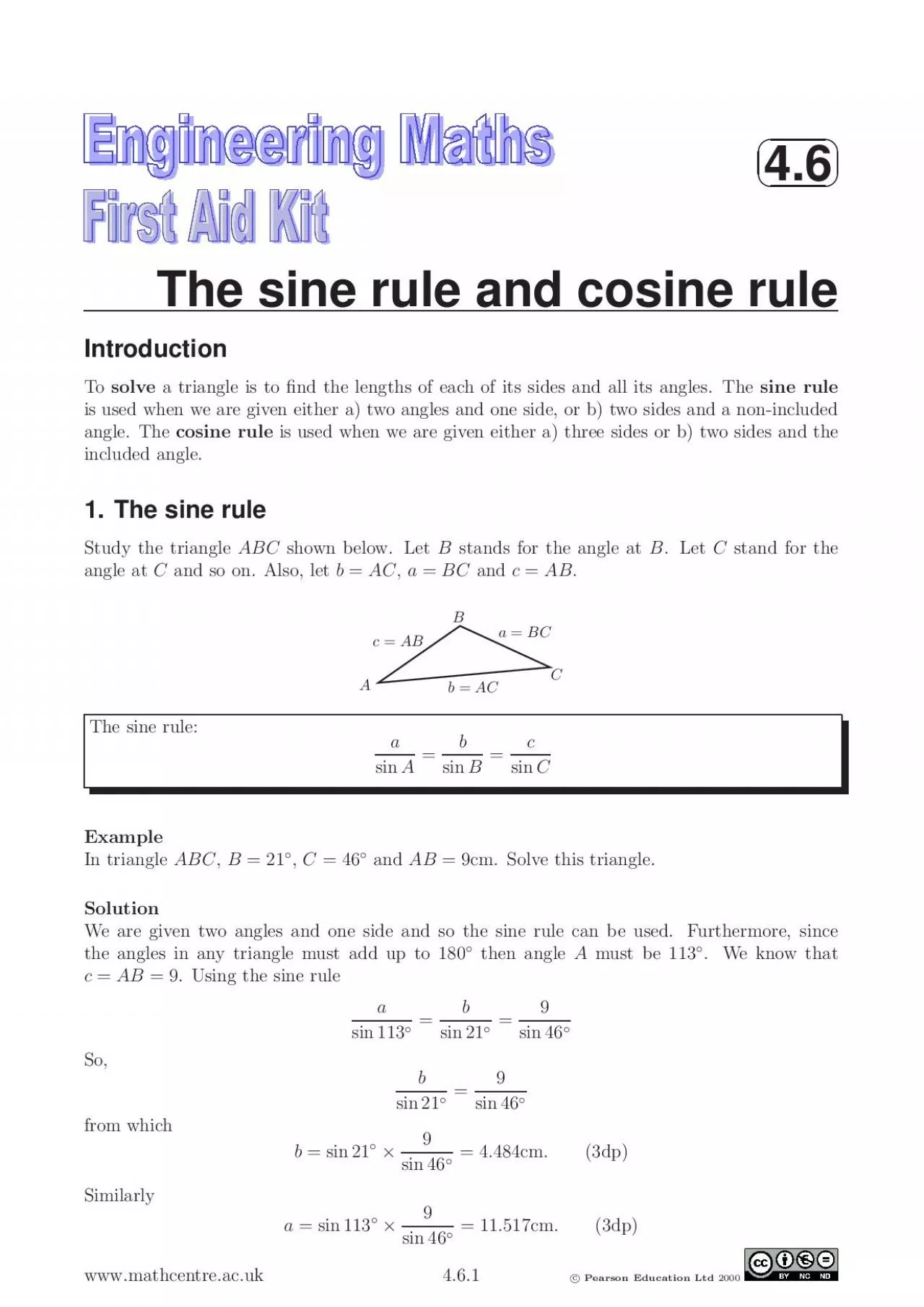 PDF-Thesineruleandcosinerule