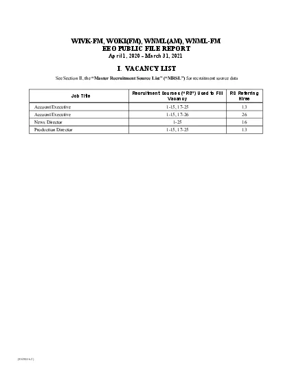 PDF-IVFMx000f OIx000bFMx000cx000f NMLx000bAMx000cx000f NMLFM I VACANCY