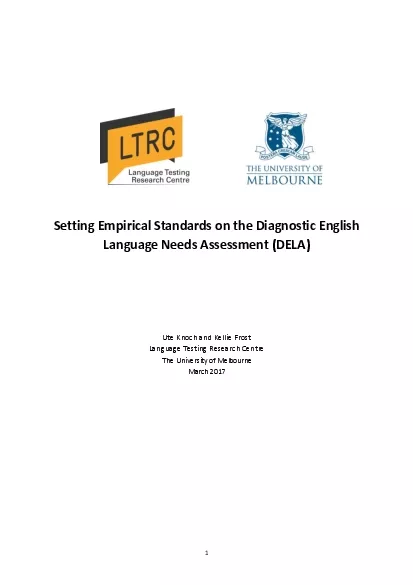 Setting Empirical Standards on the Diagnostic English